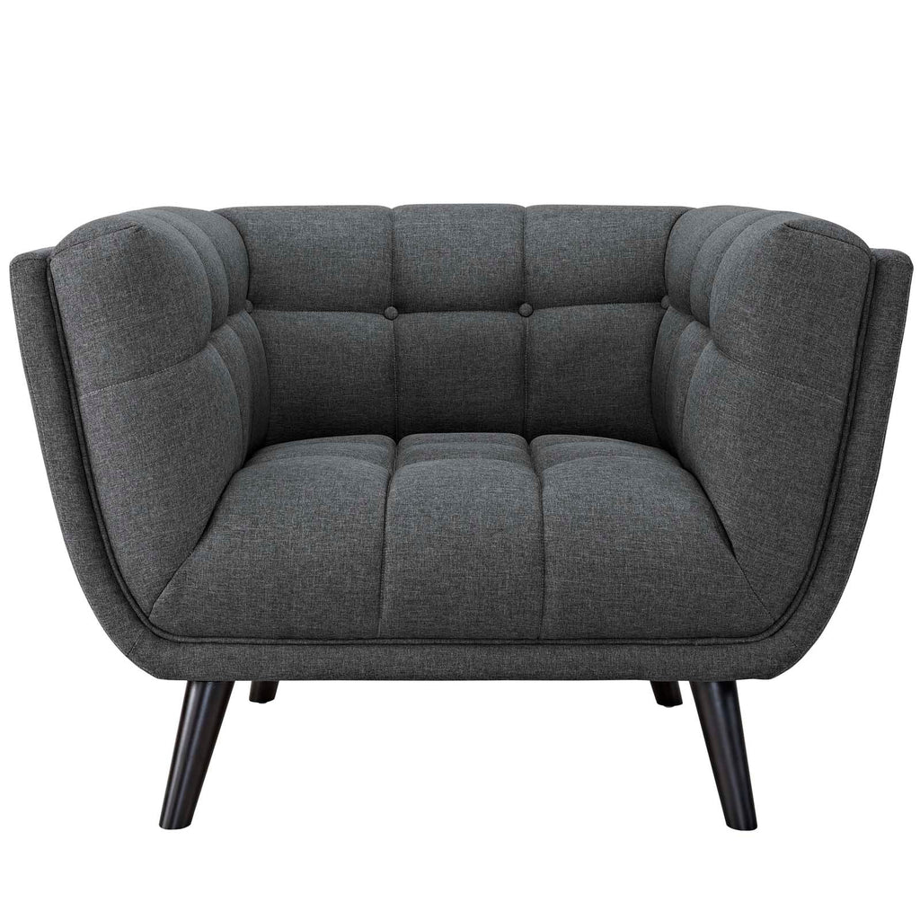 Bestow 2 Piece Upholstered Fabric Sofa and Armchair Set by Modway