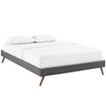 Loryn Fabric Queen Bed Frame with Round Splayed Legs by Modway