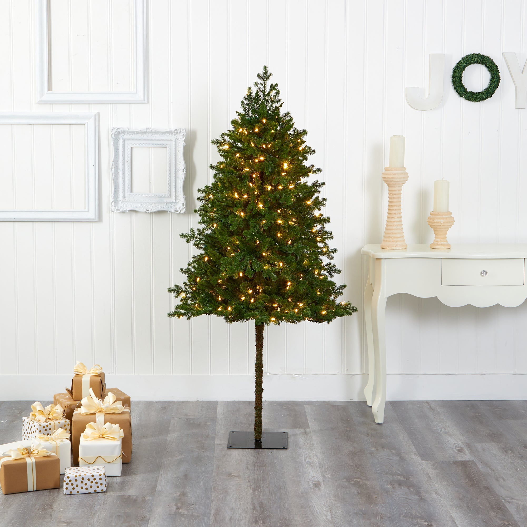 6' Swiss Alpine Artificial Christmas Tree w/ 250 Clear LED Lights