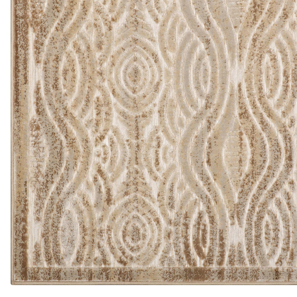Kennocha Rustic Vintage Abstract Waves 5x8 Area Rug by Modway