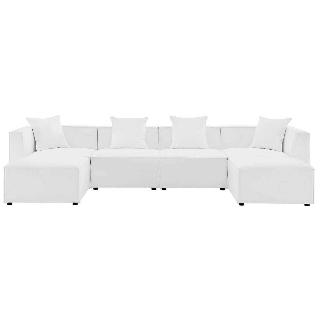 Saybrook 6-Piece Outdoor Patio Upholstered Sectional Sofa by Modway