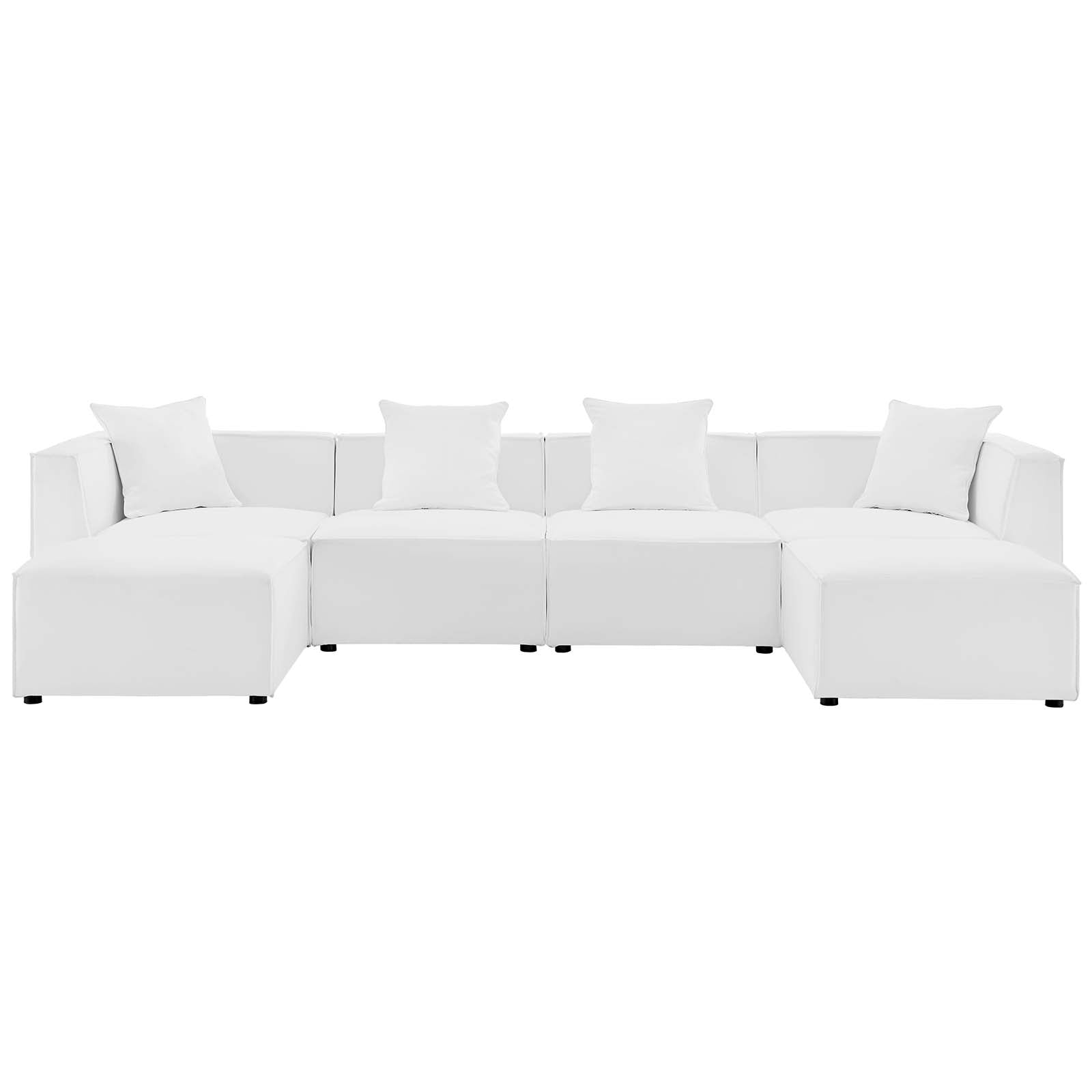Saybrook 6-Piece Outdoor Patio Upholstered Sectional Sofa by Modway