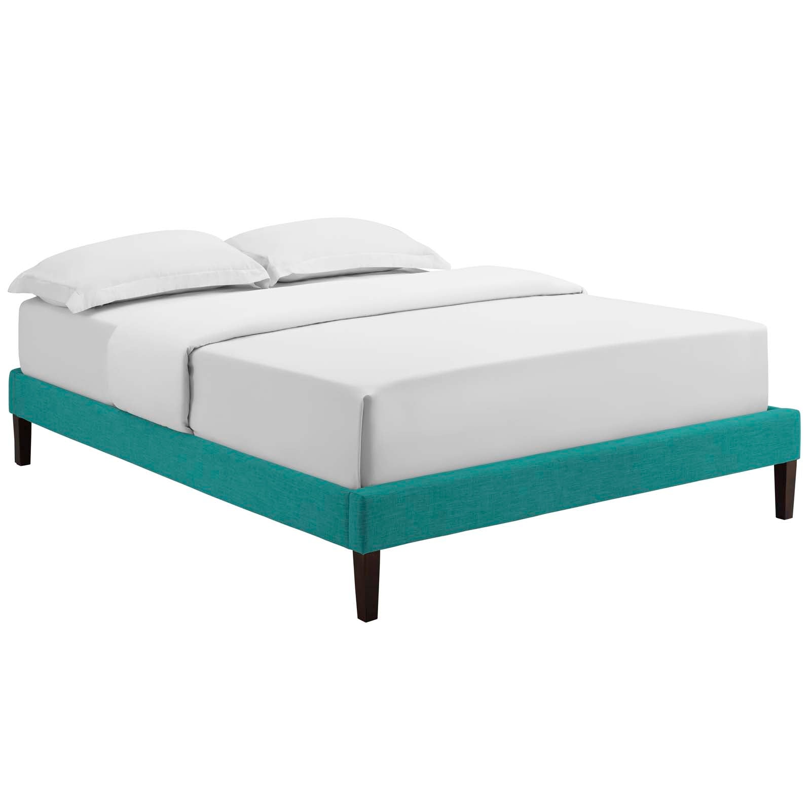 Tessie Fabric Queen Bed Frame with Squared Tapered Legs by Modway