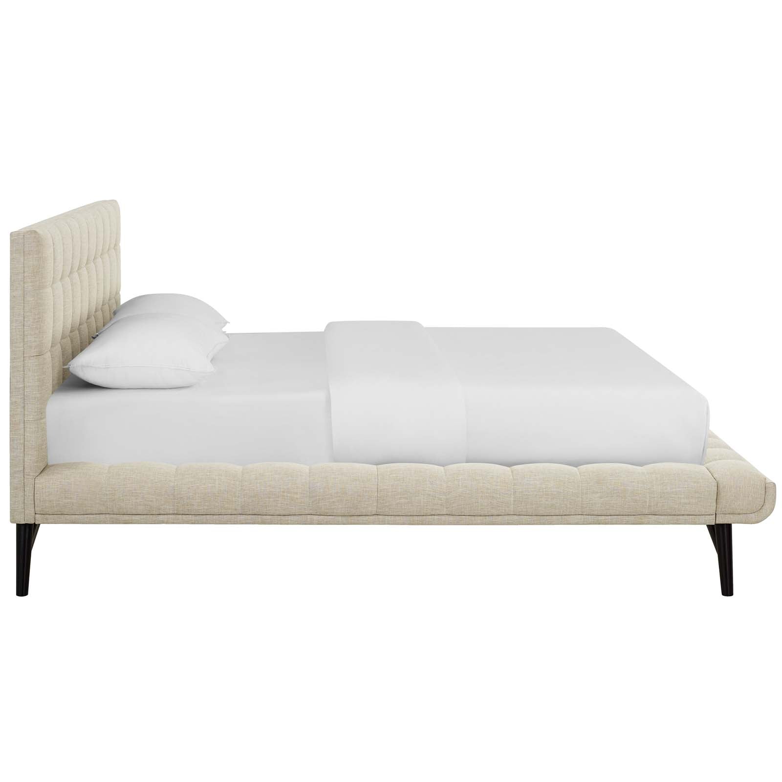 Julia Biscuit Tufted Upholstered Fabric Queen Platform Bed by Modway