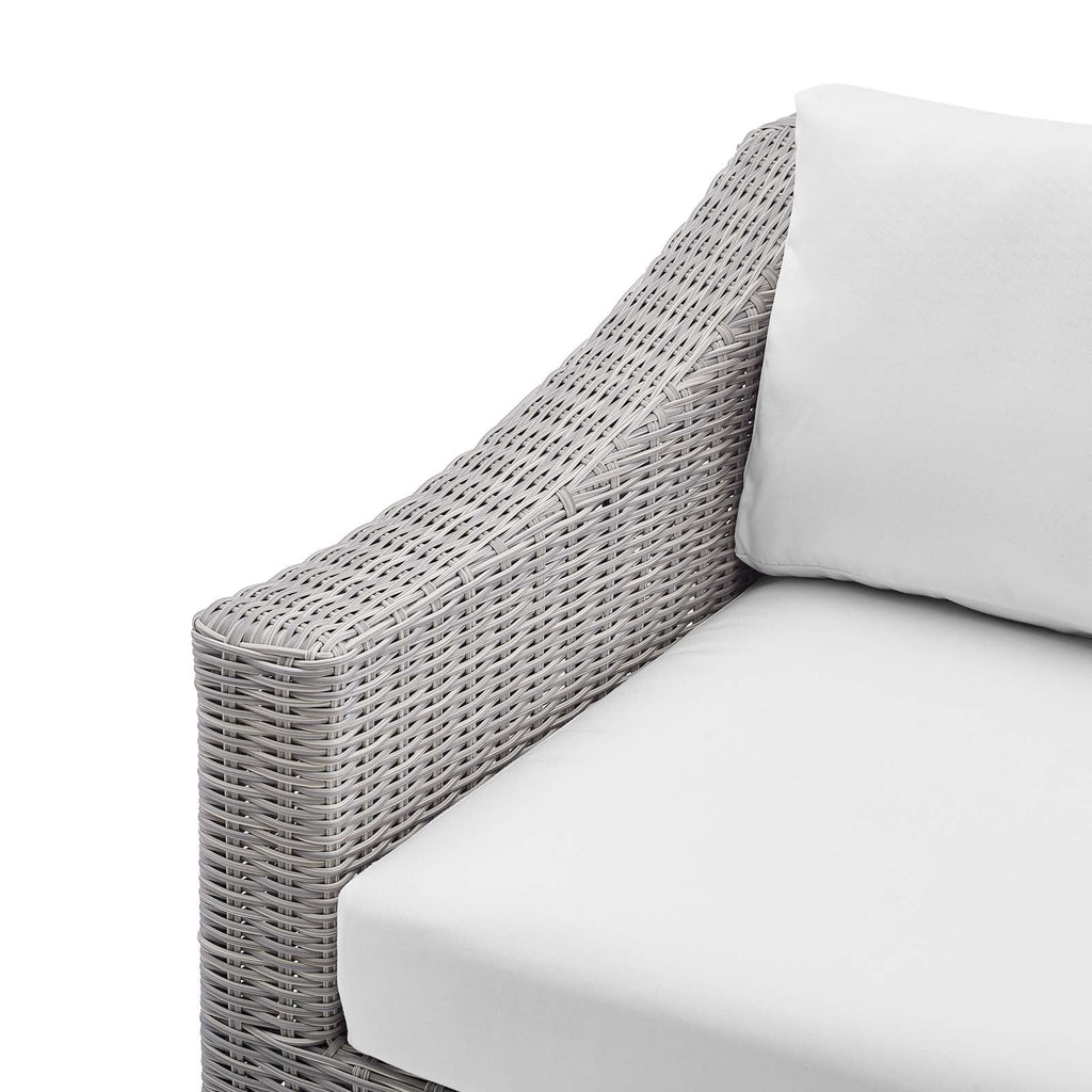 Conway Sunbrella¨ Outdoor Patio Wicker Rattan Left-Arm Chair by Modway