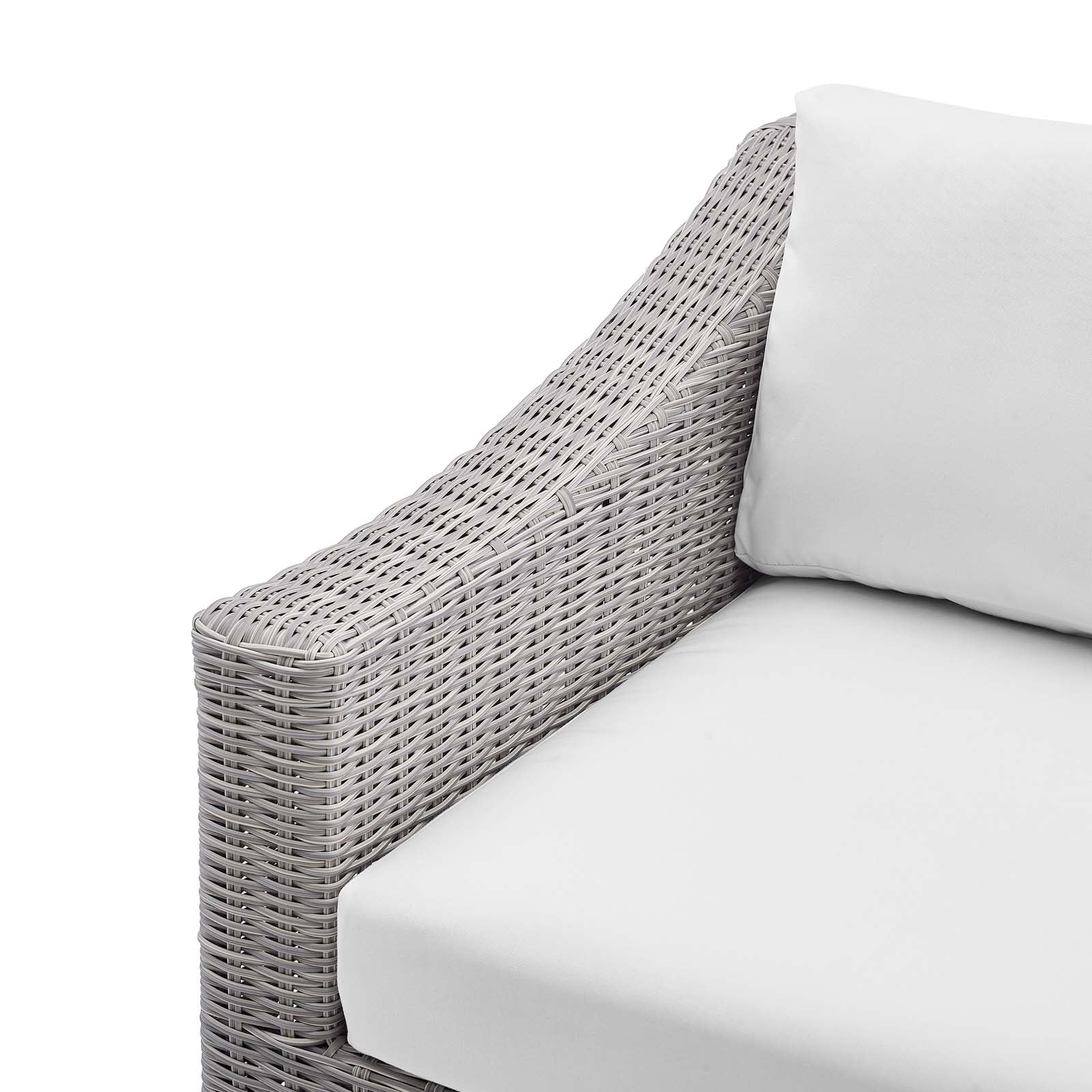 Conway Sunbrella¨ Outdoor Patio Wicker Rattan Left-Arm Chair by Modway