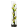 18" Mini Cally Lily Artificial Arrangement in Cylinder Glass