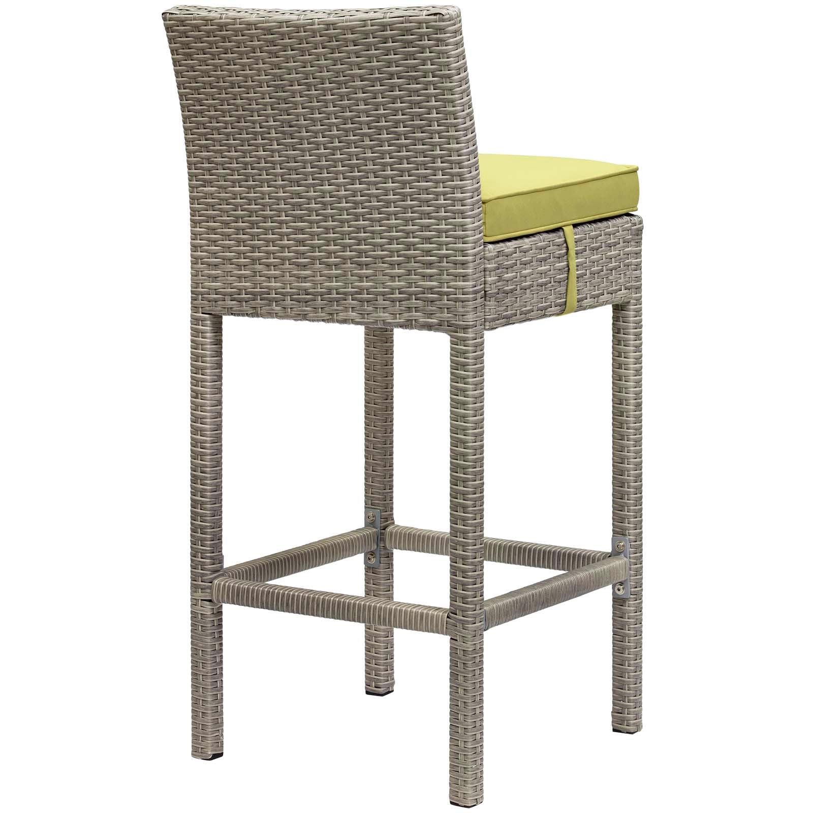 Conduit Outdoor Patio Wicker Rattan Bar Stool Set of 4 by Modway
