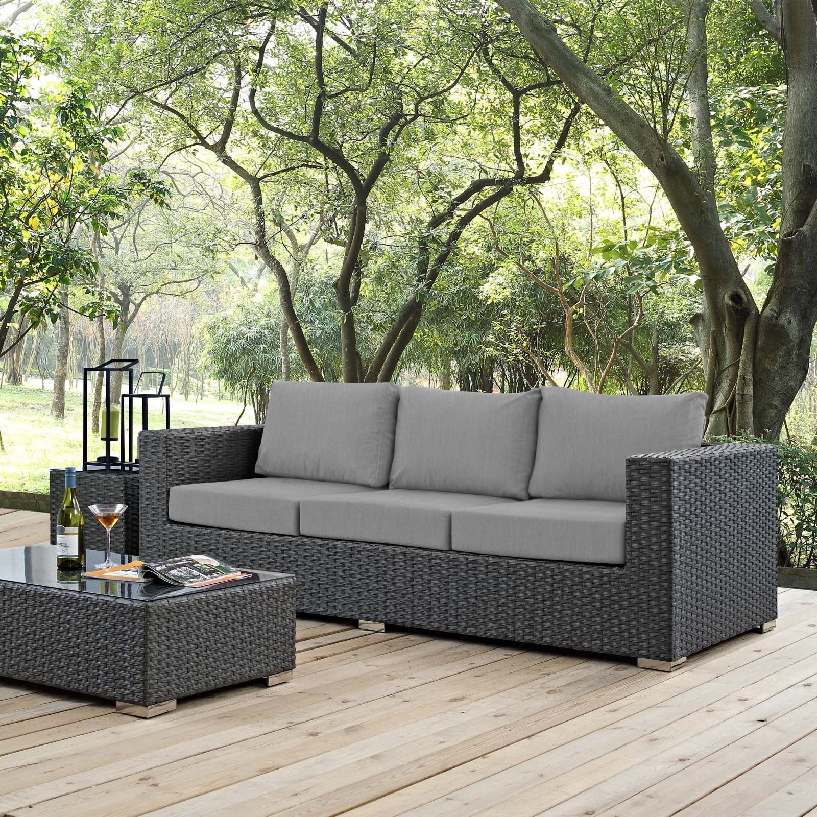 Sojourn Outdoor Patio Sunbrella¨ Sofa by Modway