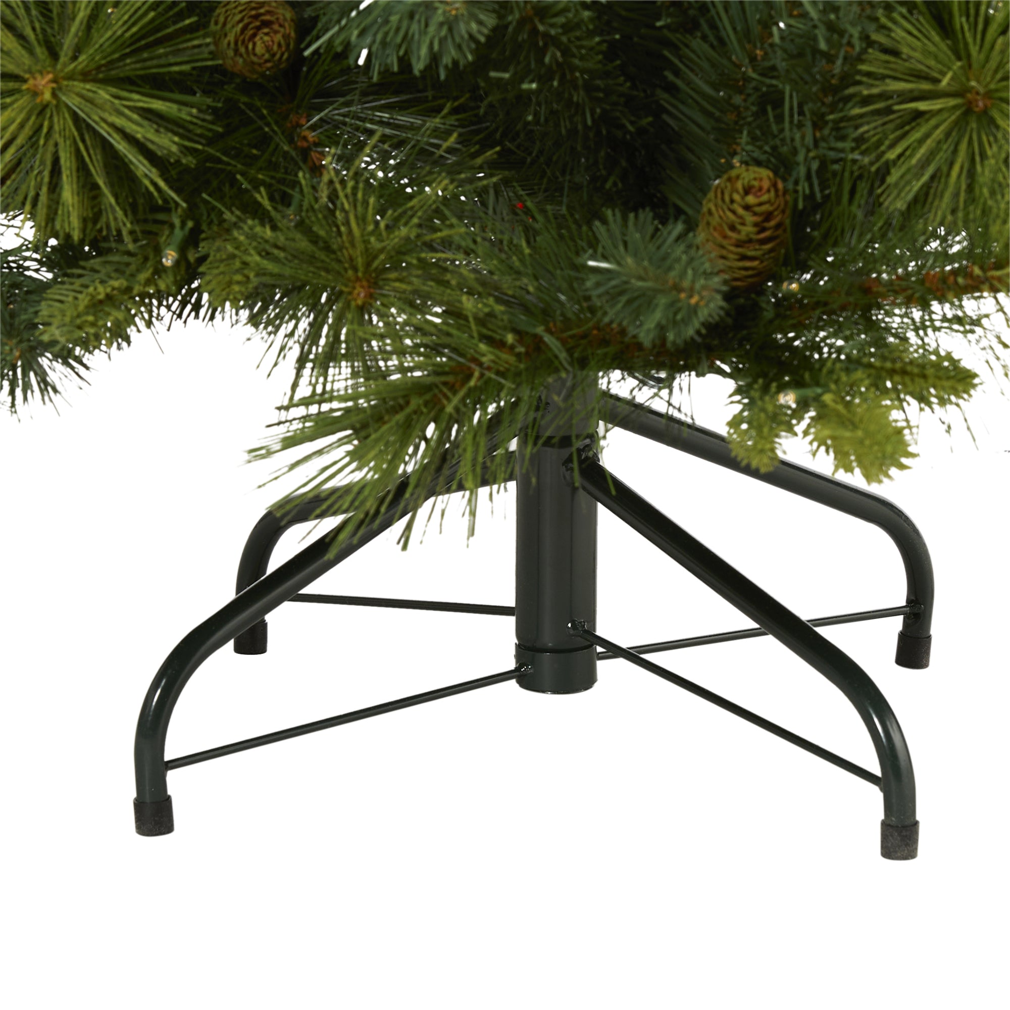 4' North Carolina Mixed Pine Artificial Christmas Tree w/ 130 Warm White LED