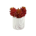 10' Succulent Artificial Plant in Marble Finish Vase