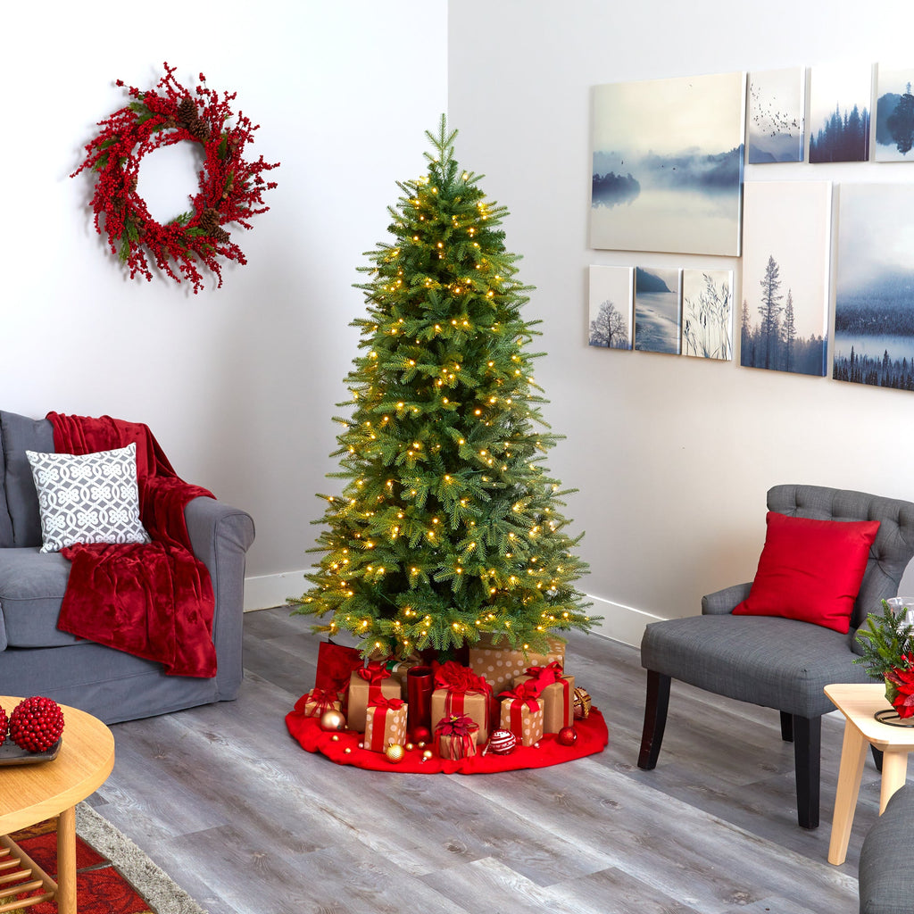 6' Vancouver Fir 'Natural Look' Artificial Christmas Tree w/ 350 Clear LED Light