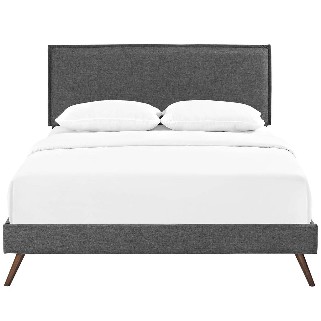 Amaris Queen Platform Bed with Round Splayed Legs
