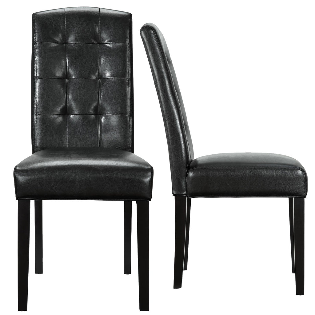 Perdure Vinyl Dining Chairs Set of 2 by Modway