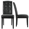 Perdure Vinyl Dining Chairs Set of 2 by Modway