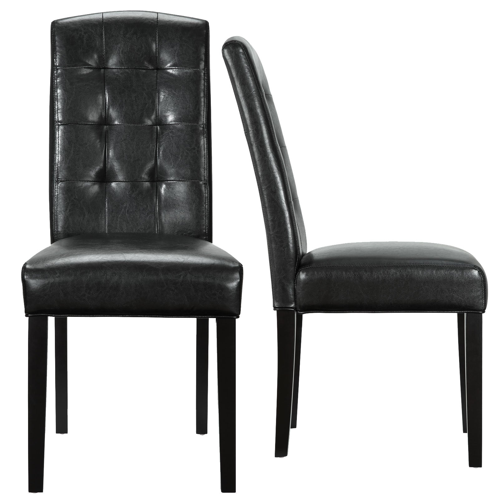 Perdure Vinyl Dining Chairs Set of 2 by Modway