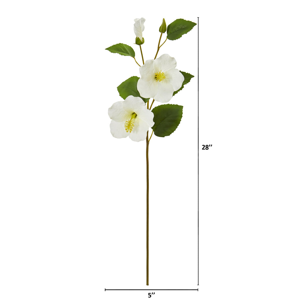 28" Hibiscus Artificial Flower (Set of 12)