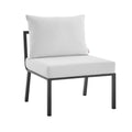 Riverside Outdoor Patio Aluminum Armless Chair by Modway