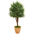 52"  Eucalyptus Artificial Tree in Terra-Cotta Planter UV Resistant