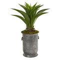 39"  Agave Artificial Plant in Metal Planter