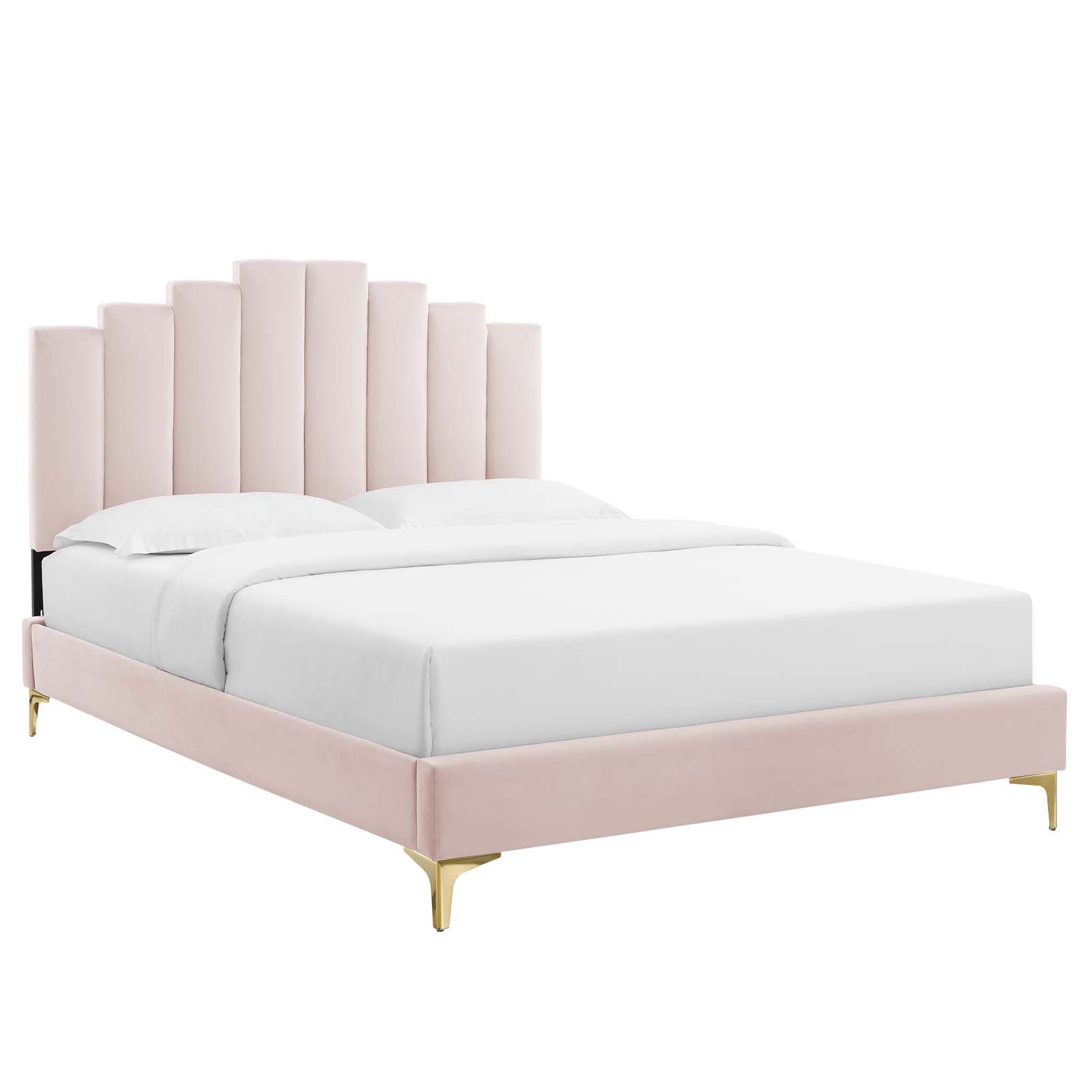 Elise Performance Velvet King Platform Bed by Modway