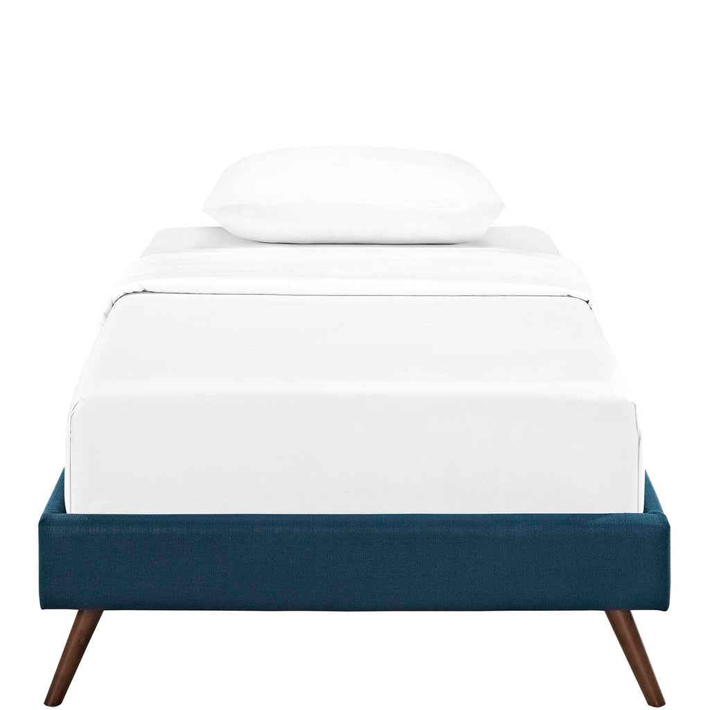 Loryn Fabric Twin Bed Frame with Round Splayed Legs by Modway