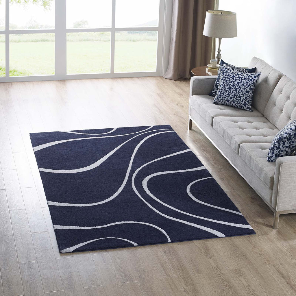 Therese Abstract Swirl 5x8 Area Rug by Modway
