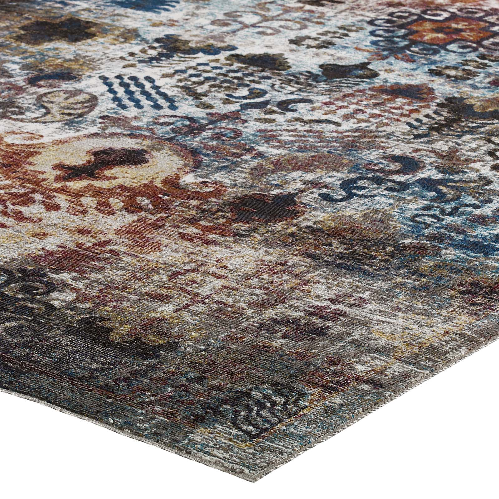 Success Tahira Transitional Distressed Vintage Floral Moroccan Trellis 5x8 Area Rug by Modway