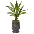 24"  Sansevieria Artificial Plant in Decorative Planter