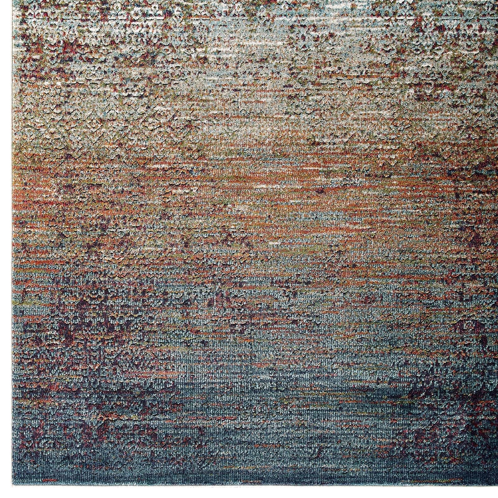 Tribute Jacinda Rustic Distressed Vintage Lattice 5x8 Area Rug by Modway
