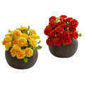 Japanese Artificial Arrangement in Brown Planter (Set of 2)