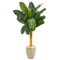 58"  Banana Artificial Tree in Sand Colored Planter