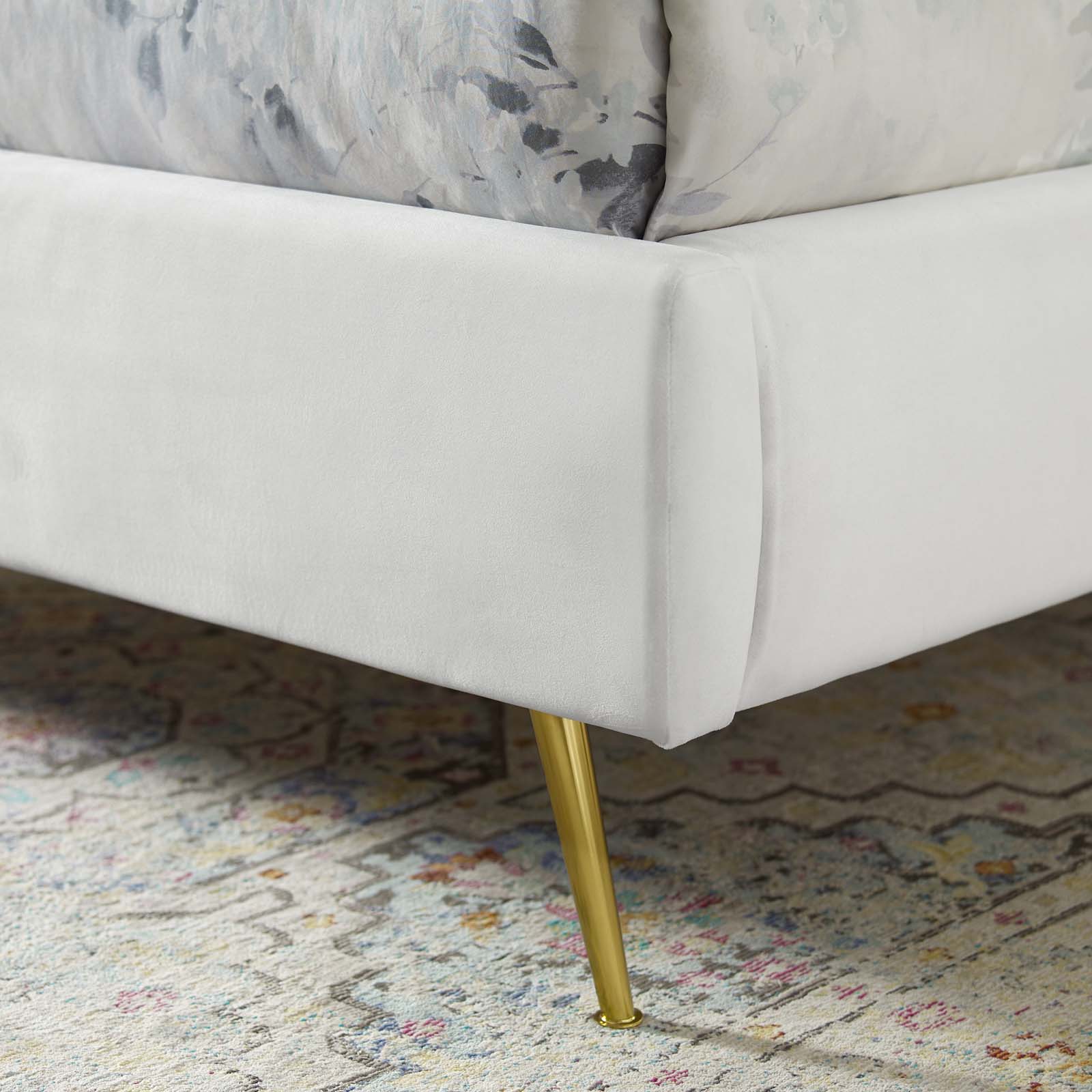 Lana Performance Velvet Queen Wingback Platform Bed by Modway