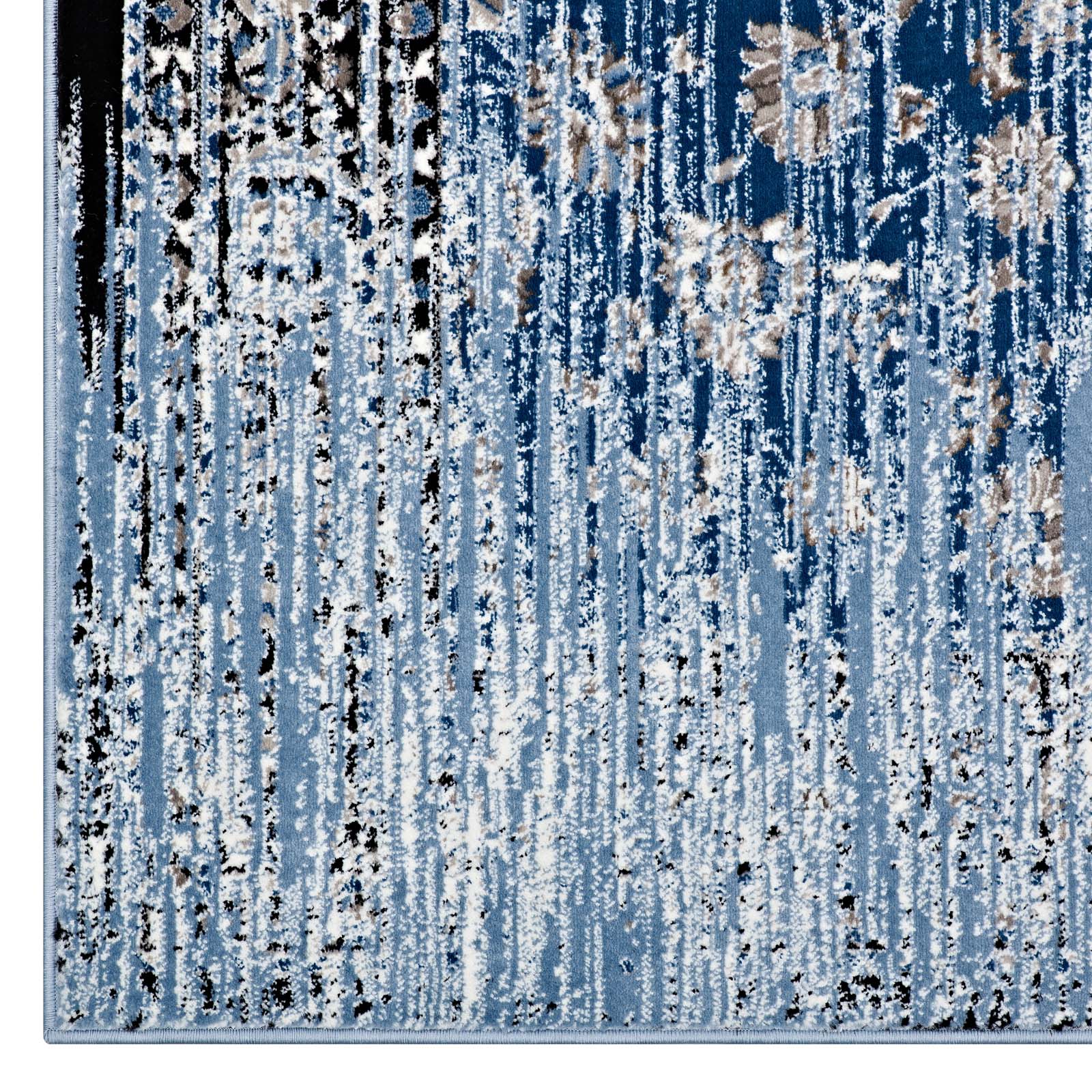 Chiara Distressed Floral Lattice Contemporary 8x10 Area Rug by Modway