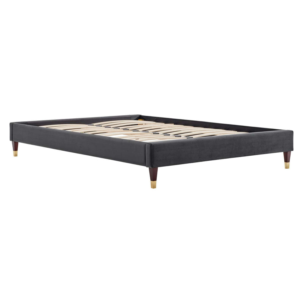 Harlow Performance Velvet King Platform Bed Frame by Modway
