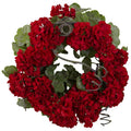17"  Geranium Wreath