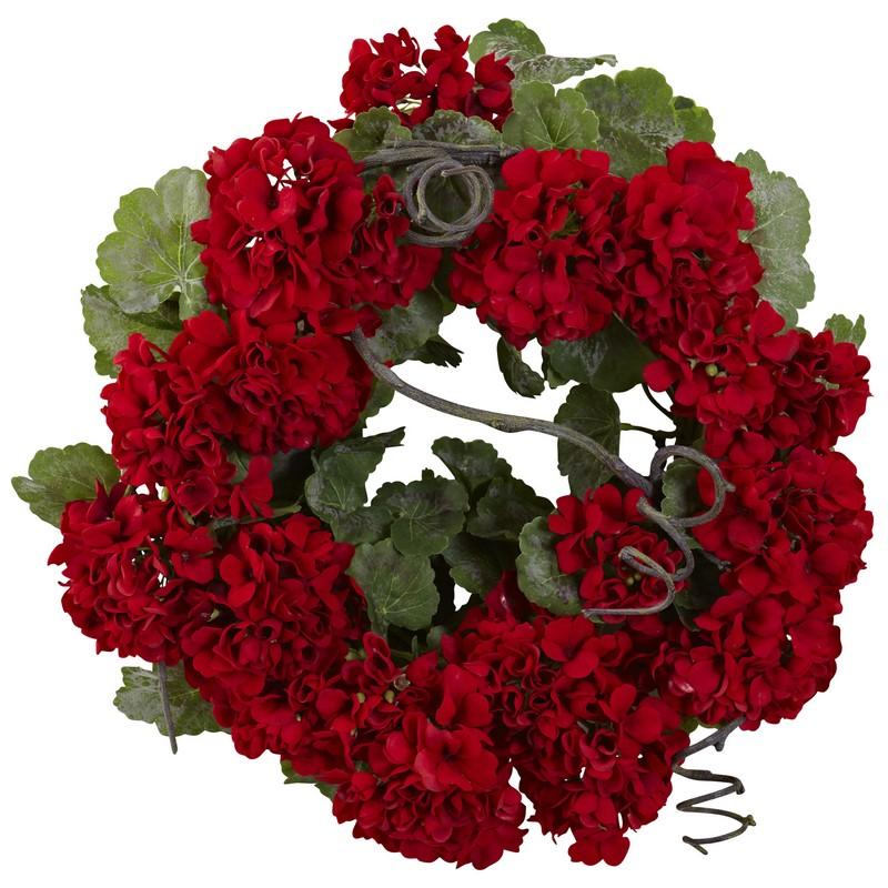 17"  Geranium Wreath