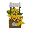 14"  Cattleya Orchid Artificial Arrangement in Tin Roof Planter