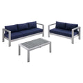 Shore 3 Piece Sunbrella¨ Fabric Outdoor Patio Aluminum Set by Modway
