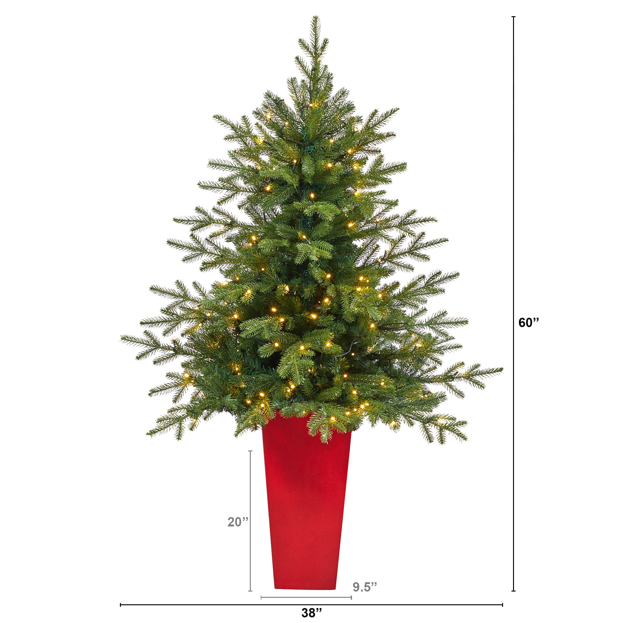 5' Swedish Fir Artificial Christmas Tree w/ 160 Warm White LED Lights