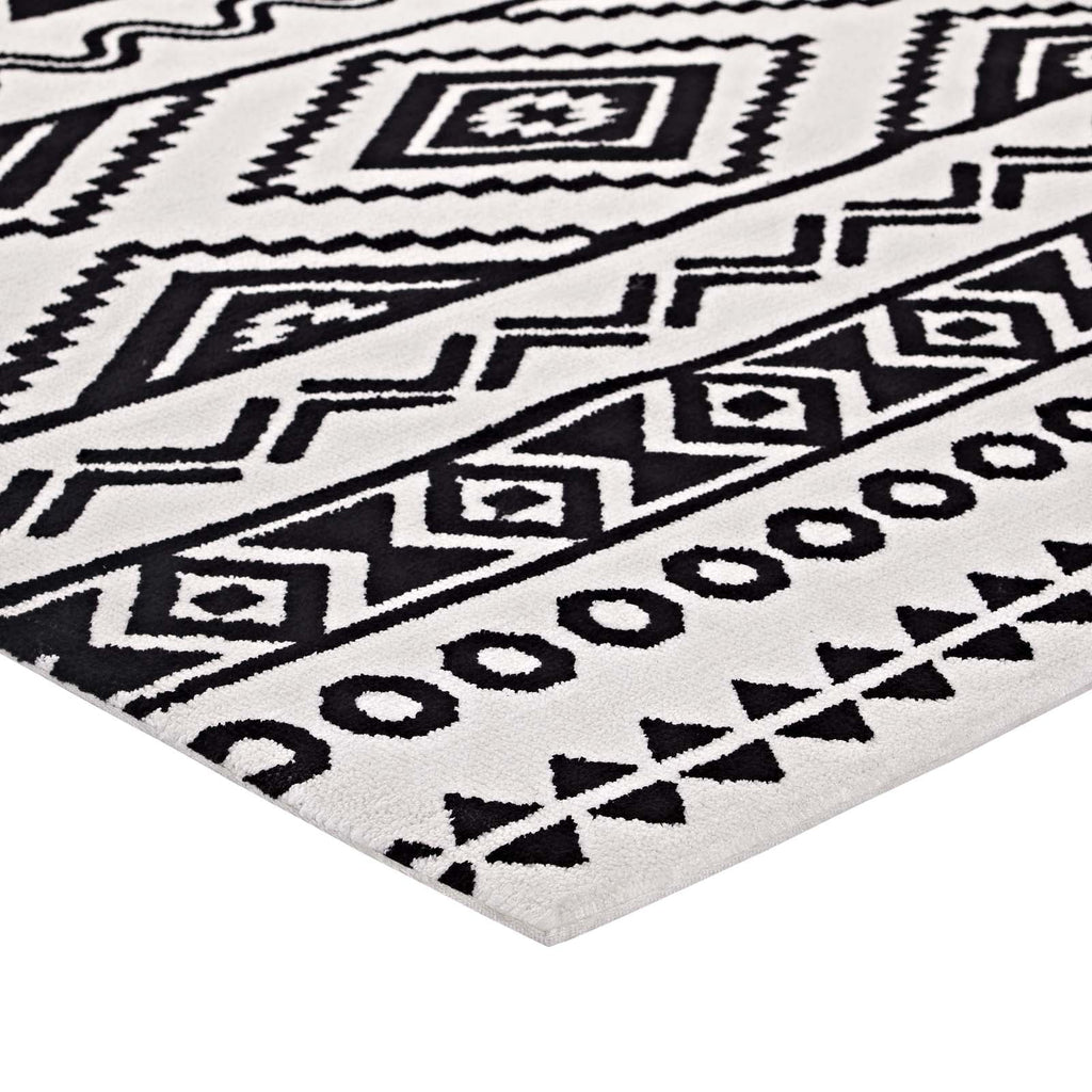 Haku Geometric Moroccan Tribal 5x8 Area Rug by Modway