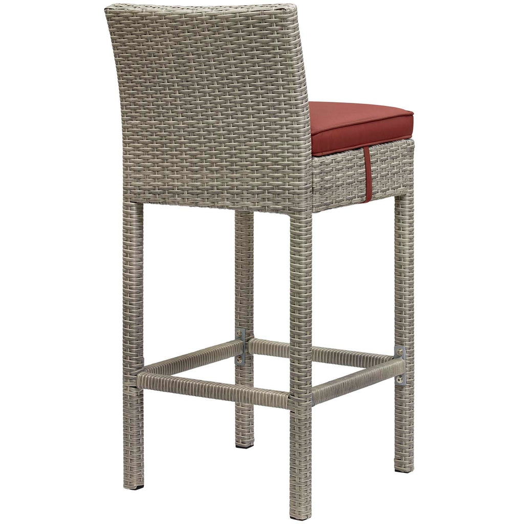 Conduit Outdoor Patio Wicker Rattan Bar Stool Set of 4 by Modway