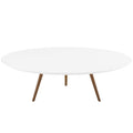 Lippa 48" Round Wood Coffee Table with Tripod Base by Modway