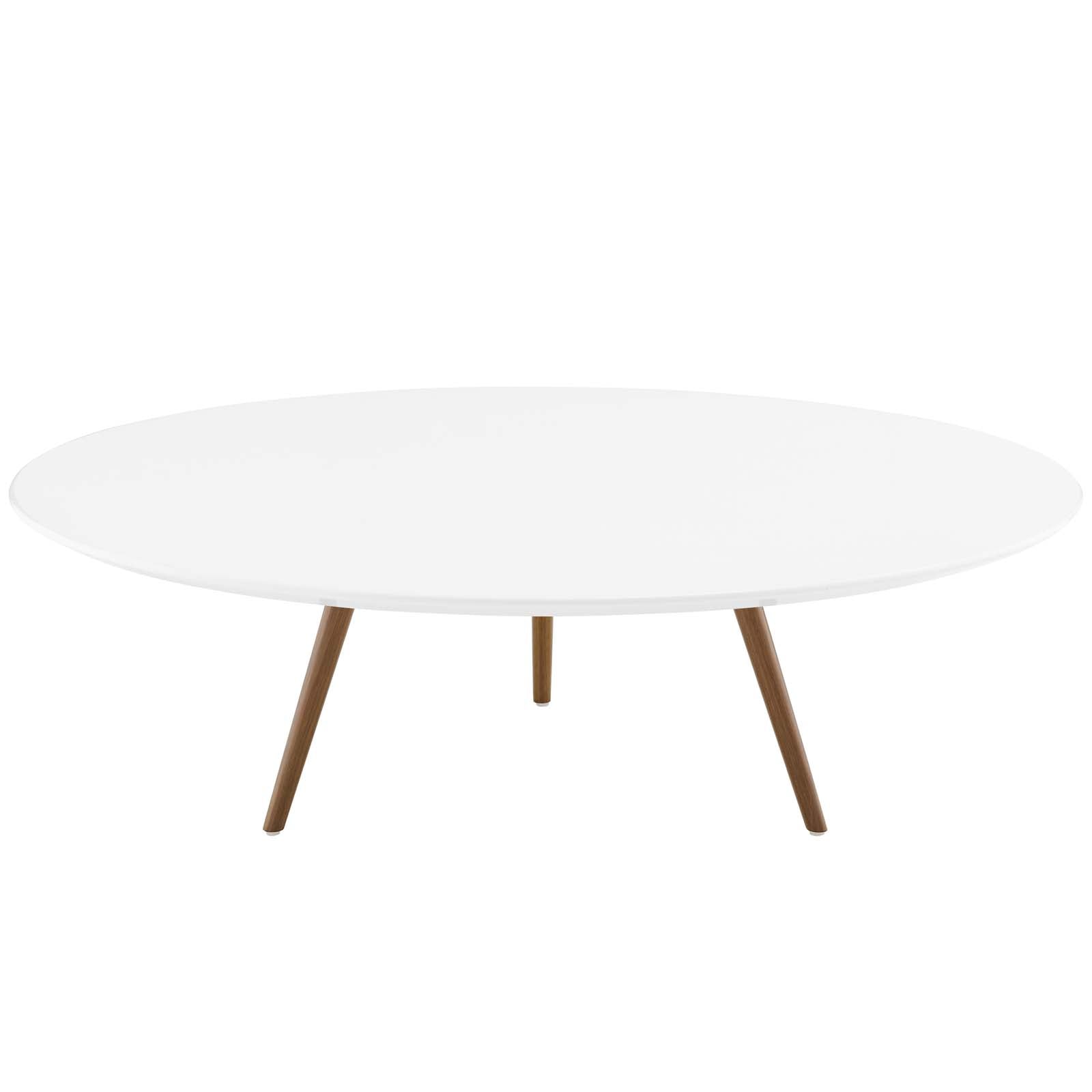 Lippa 48" Round Wood Coffee Table with Tripod Base by Modway