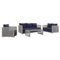 Aura 4 Piece Outdoor Patio Wicker Rattan Set by Modway