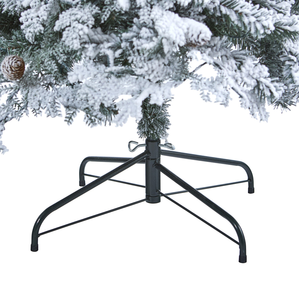 7' Flocked Montana Down Swept Spruce Artificial Christmas Tree