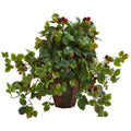 Raspberry Artificial Plant in Decorative Planter