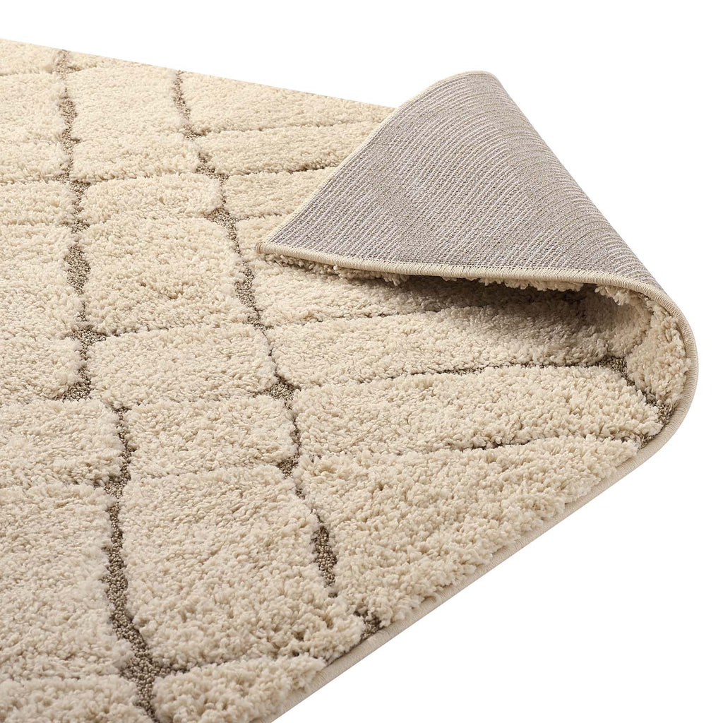 Jubilant Verona Abstract Geometric Shag 5x8 Area Rug by Modway
