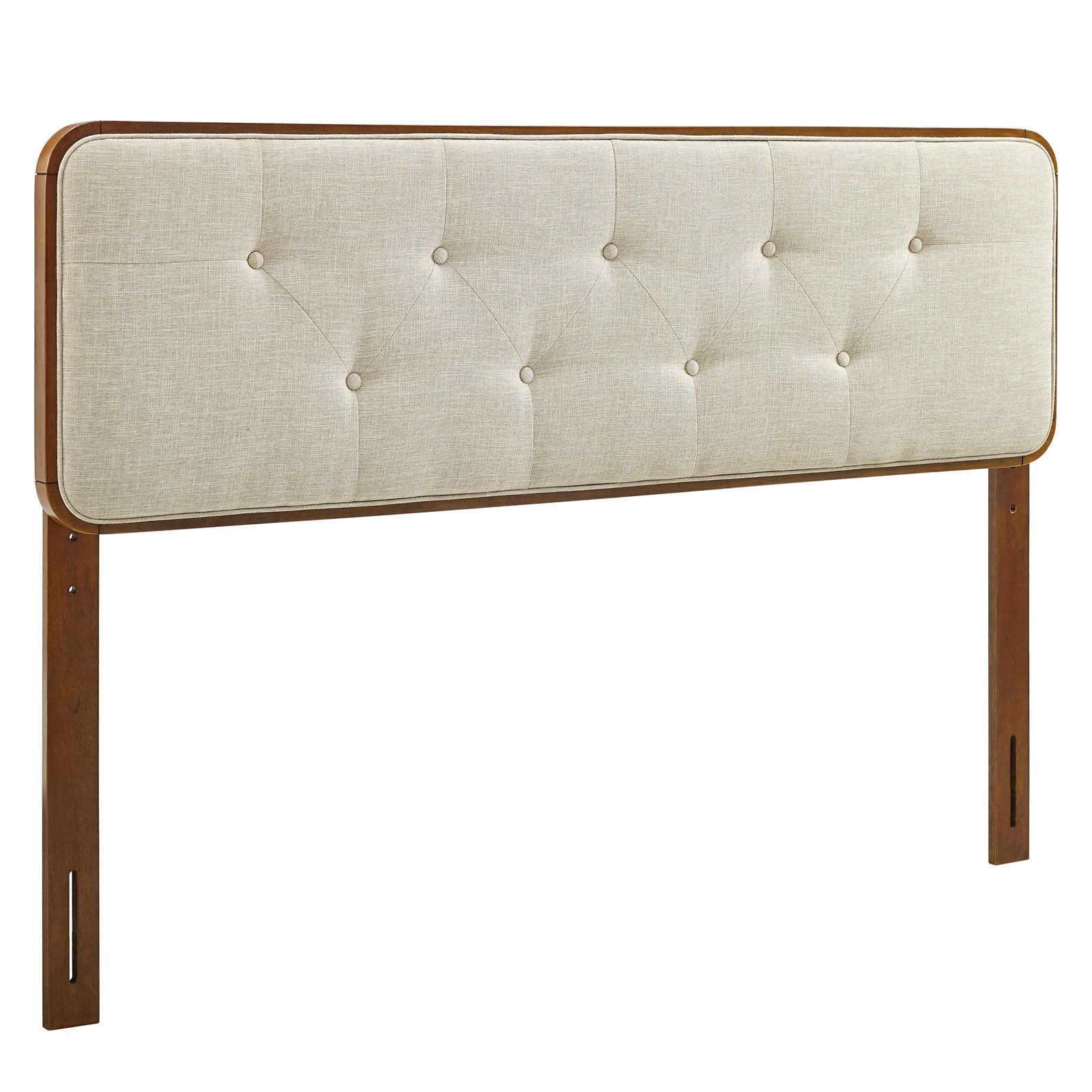 Collins Tufted Fabric and Wood King Headboard by Modway