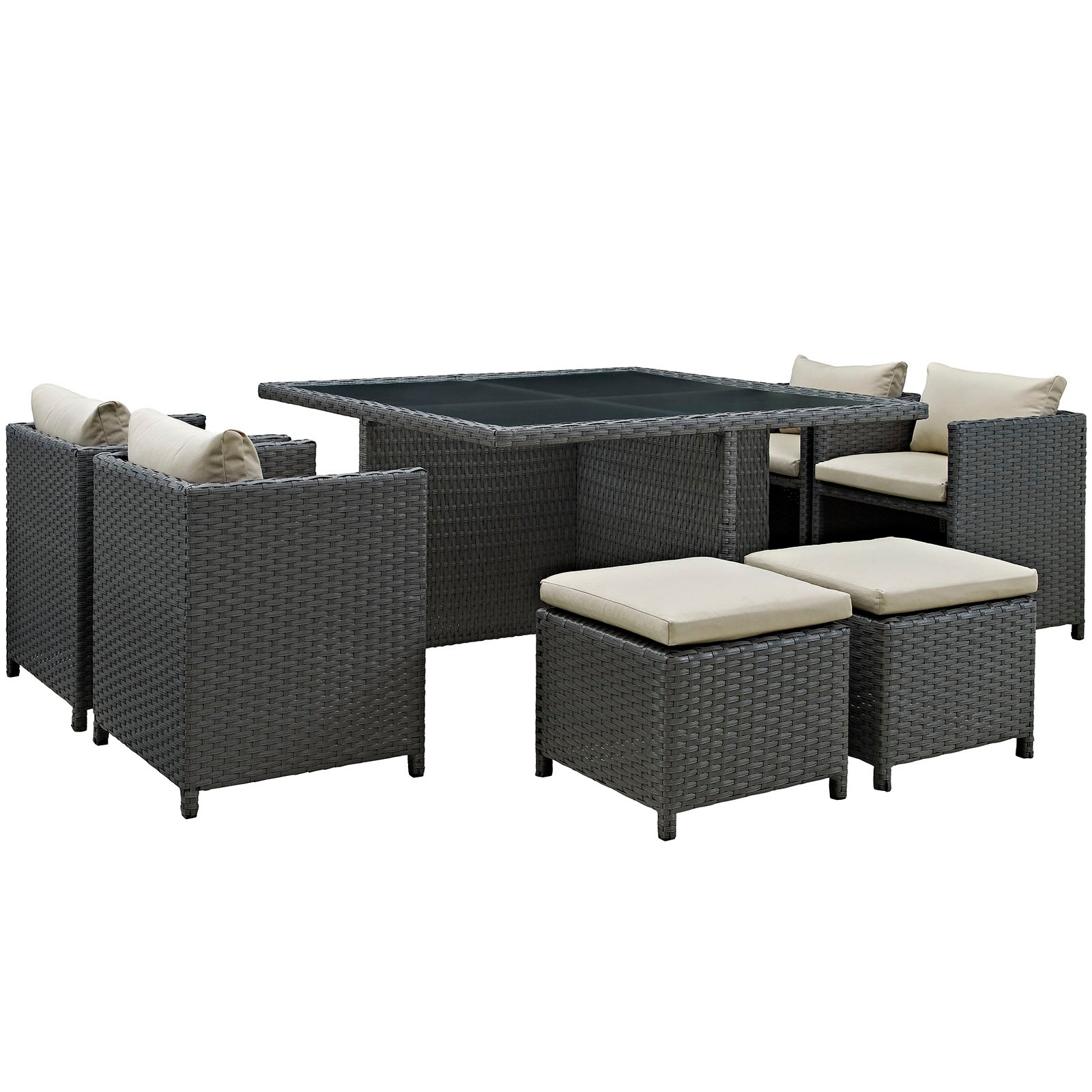 Sojourn 9 Piece Outdoor Patio Sunbrella¨ Dining Set by Modway